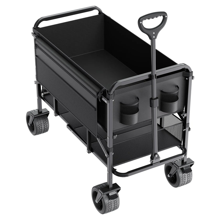 VEVOR Double Decker Wagon Collapsible 300L & 450 lbs Heavy Duty Folding Cart
