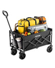 VEVOR Collapsible Wagon Carts 120L & 225LBS Heavy Duty Folding Garden Cart Black