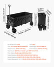 VEVOR Extended Folding Wagon Carts 300L&450LB Heavy Duty Collapsible Garden Cart
