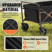 VEVOR Collapsible Folding Wagon, 2 cu.ft Beach Wagon Cart with All-Terrain 5in Wheels, Heavy Duty Folding Wagon Cart 220 lbs Weight Capacity with Drink Holders, Sports Wagon for Camping, Shopping, Gar
