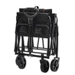 VEVOR Collapsible Folding Wagon, 2 cu.ft Beach Wagon Cart with All-Terrain 5in Wheels, Heavy Duty Folding Wagon Cart 220 lbs Weight Capacity with Drink Holders, Sports Wagon for Camping, Shopping, Gar