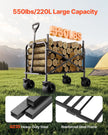 VEVOR Foldable Wagon Cart Converts to Bench 550lb Load & 220L Utility Wagon
