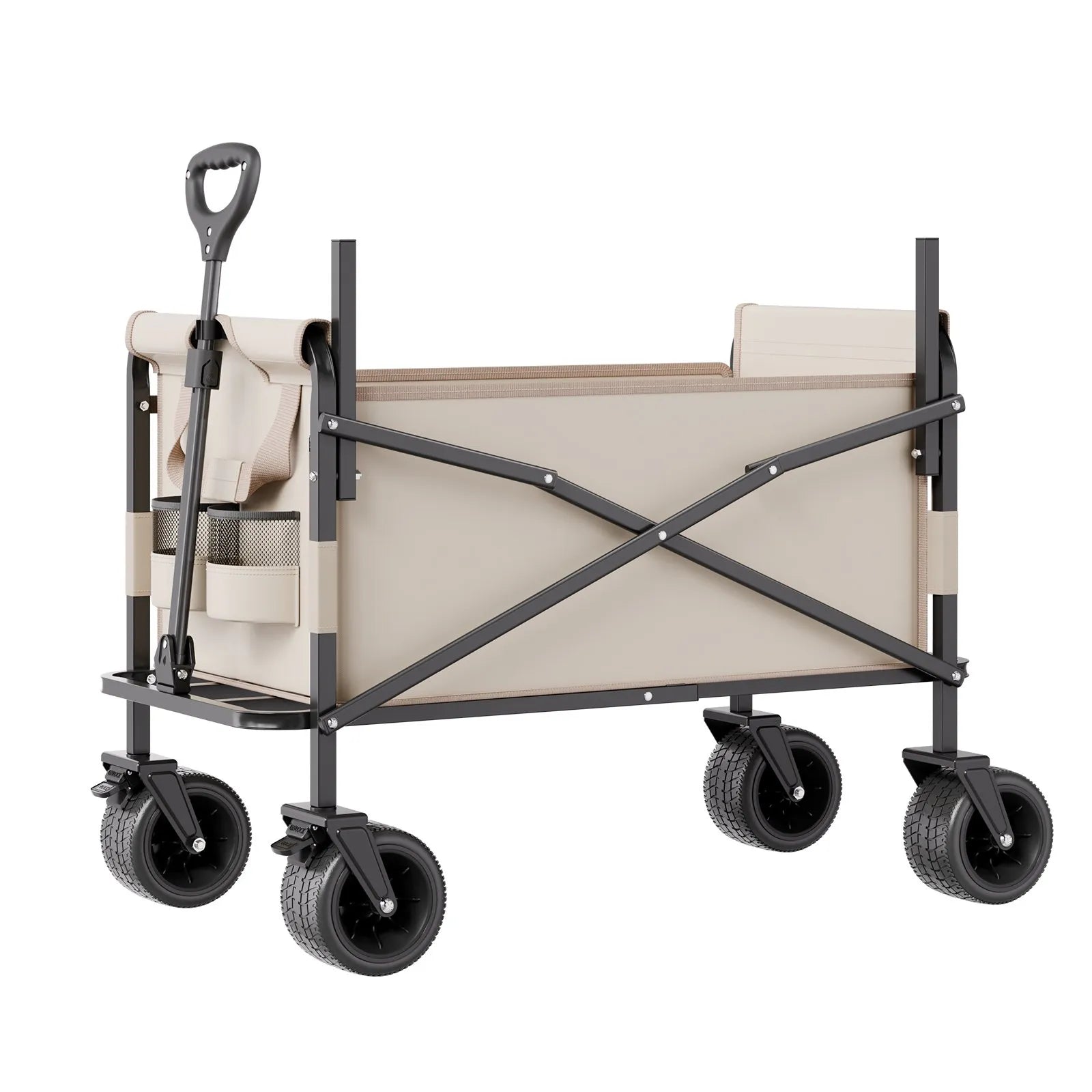 VEVOR Foldable Wagon Cart Converts to Bench 550lb Load & 220L Utility Wagon