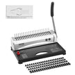 VEVOR Binding Machine, Comb Binding Machine 21-Holes Binding 450 Sheets, Book Binder Machine with 100 PCS 3/8'' Comb Binding Spines, for Letter Size, A4, A5