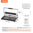 VEVOR Coil Spiral Binding Machine, Manual Book Maker 34-Holes Binding 120 Sheets, Punch Binder with Adjustable 3/16