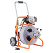 VEVOR Drain Cleaner Machine 75FT x 1/2 Inch Auto Feed with Wheels & 8 Cutters