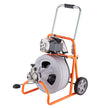 VEVOR Drain Cleaner Machine 75FT x 1/2 Inch Auto Feed with Wheels & 8 Cutters