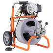 VEVOR Drain Cleaner Machine 100FT x 3/8 Inch Auto Feed with Wheels & 8 Cutters