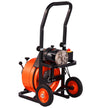 VEVOR Drain Cleaner Machine 75 FT X 1/2 Inch, Sewer Snake Machine Auto Feed, Drain Cleaning Machine with 4 Cutter & Air-Activated Foot Switch for 1