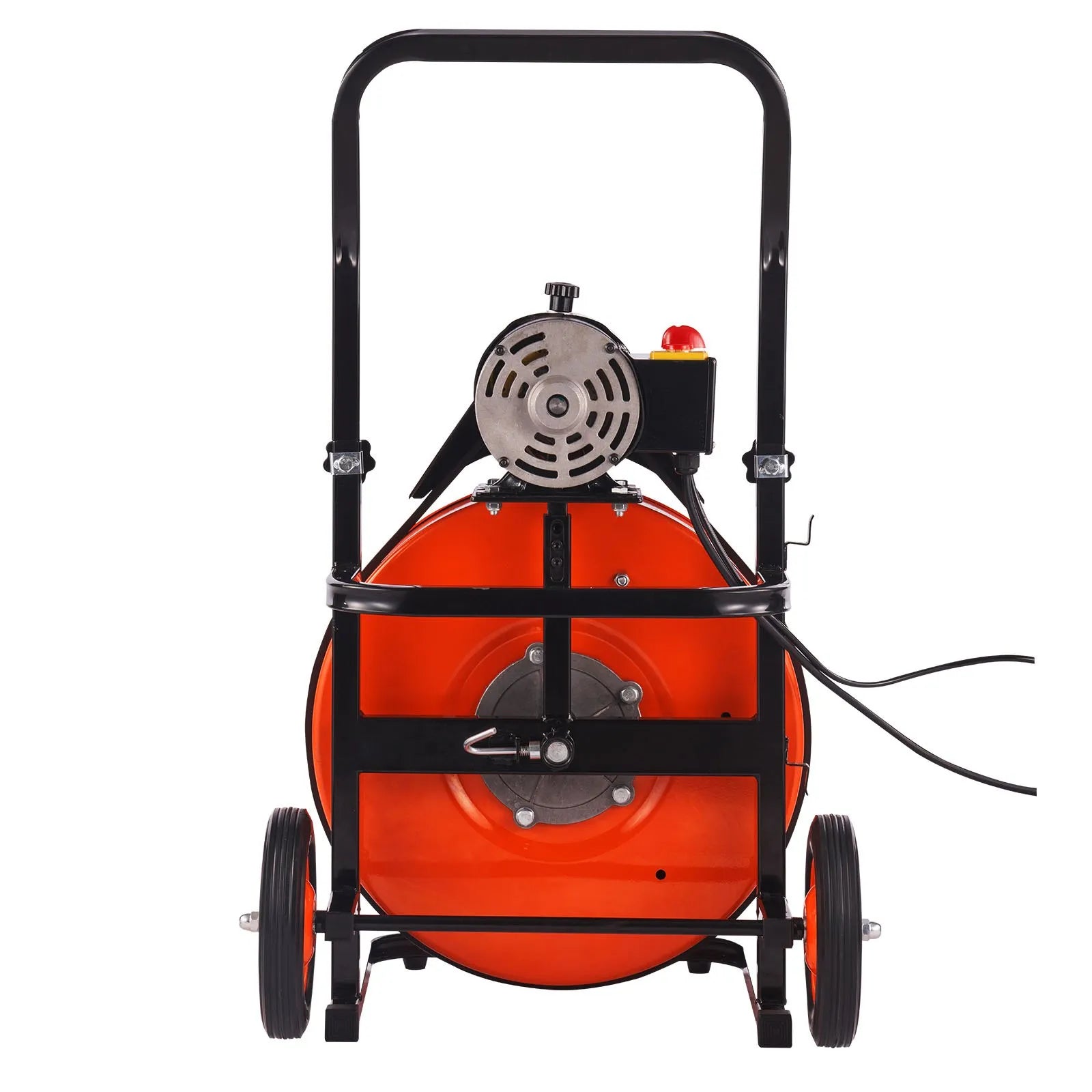 VEVOR Drain Cleaning Machine 100FT x 3/4 Inch, Sewer Snake Machine Auto Feed, Drain Auger Cleaner with 4 Cutter & Air-Activated Foot Switch for 1
