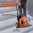 VEVOR Drain Cleaner Machine 100 Ft X 3/8 Inch, Sewer Snake Machine Auto Feed, Drain Cleaning Machine with 4 Cutter & Air-Activated Foot Switch for 1