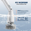VEVOR Electric Spin Scrubber, Cordless Cleaning Brush with 2 Adjustable Speeds and Extendable Long Handle, 1.5H Runtime Power Shower Scrubber with 4 Replaceable Brush Heads for Bathroom, Tub, Tile