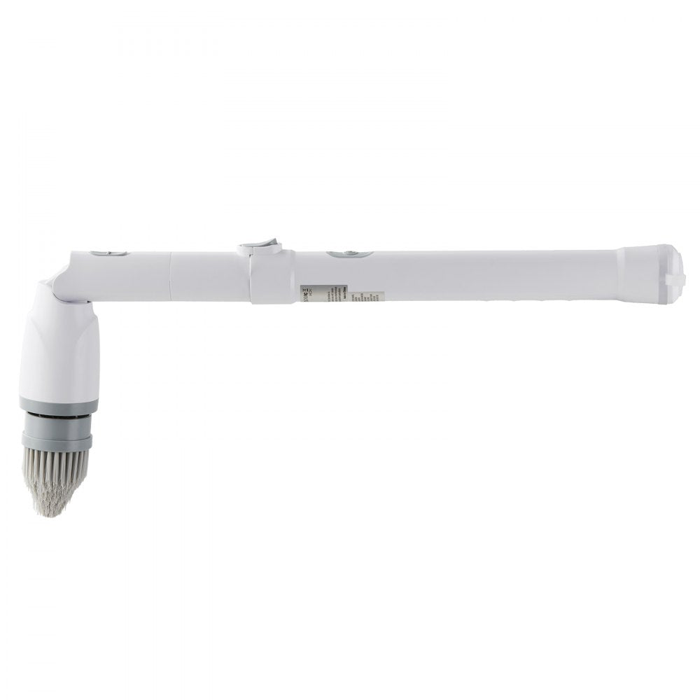 VEVOR Electric Spin Scrubber, Cordless Cleaning Brush with 2 Adjustable Speeds and Extendable Long Handle, 1.5H Runtime Power Shower Scrubber with 4 Replaceable Brush Heads for Bathroom, Tub, Tile