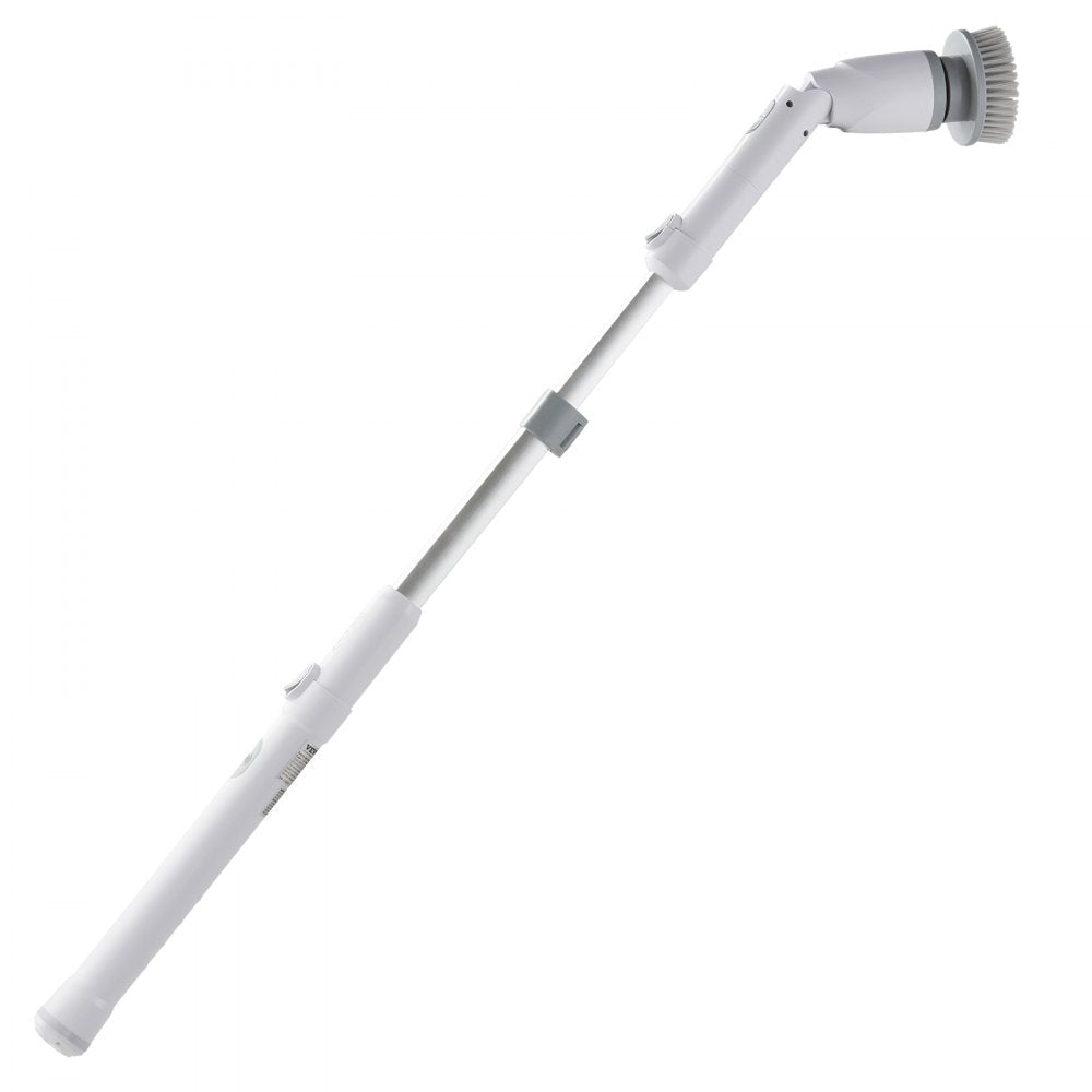 VEVOR Electric Spin Scrubber, Cordless Cleaning Brush with 2 Adjustable Speeds and Extendable Long Handle, 1.5H Runtime Power Shower Scrubber with 4 Replaceable Brush Heads for Bathroom, Tub, Tile