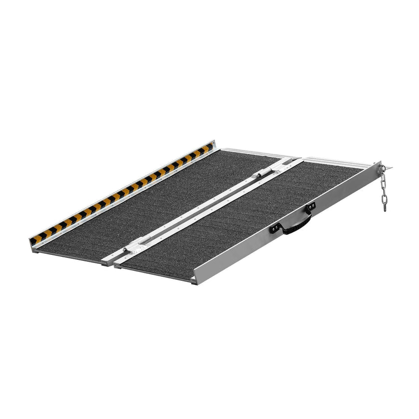 VEVOR Portable Wheelchair Ramp, 2 ft 800 lbs Capacity, Non-Slip Aluminum Folding Threshold Ramp, Foldable Mobility Scooter Ramp Wheel Chair Ramp, Handicap Ramp for Home Steps, Stairs, Doorways, Curbs
