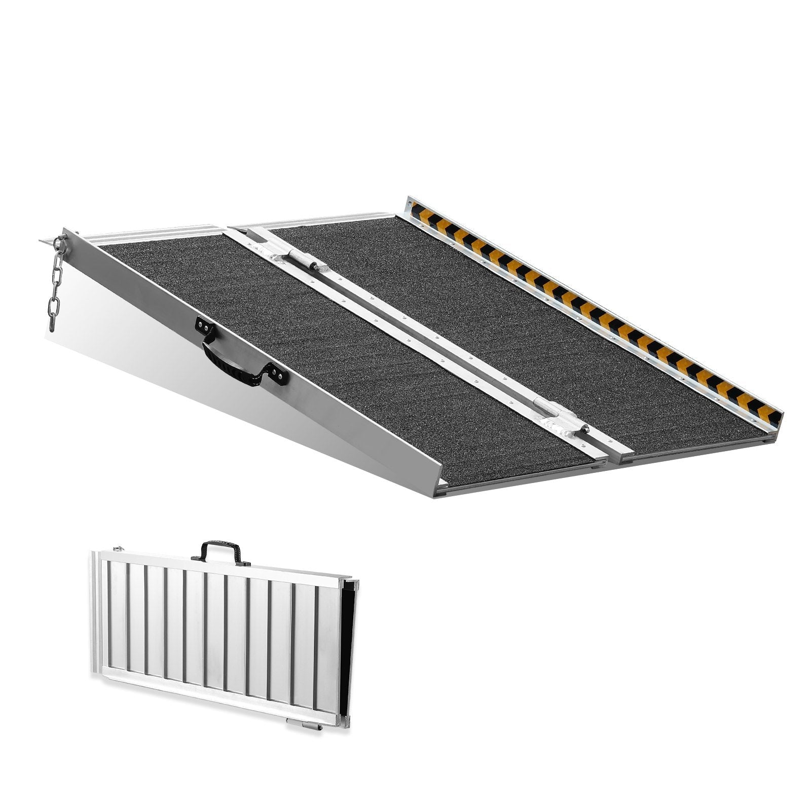 VEVOR Portable Wheelchair Ramp, 3 ft 800 lbs Capacity, Non-Slip Aluminum Folding Threshold Ramp, Foldable Mobility Scooter Ramp Wheel Chair Ramp, Handicap Ramp for Home Steps, Stairs, Doorways, Curbs