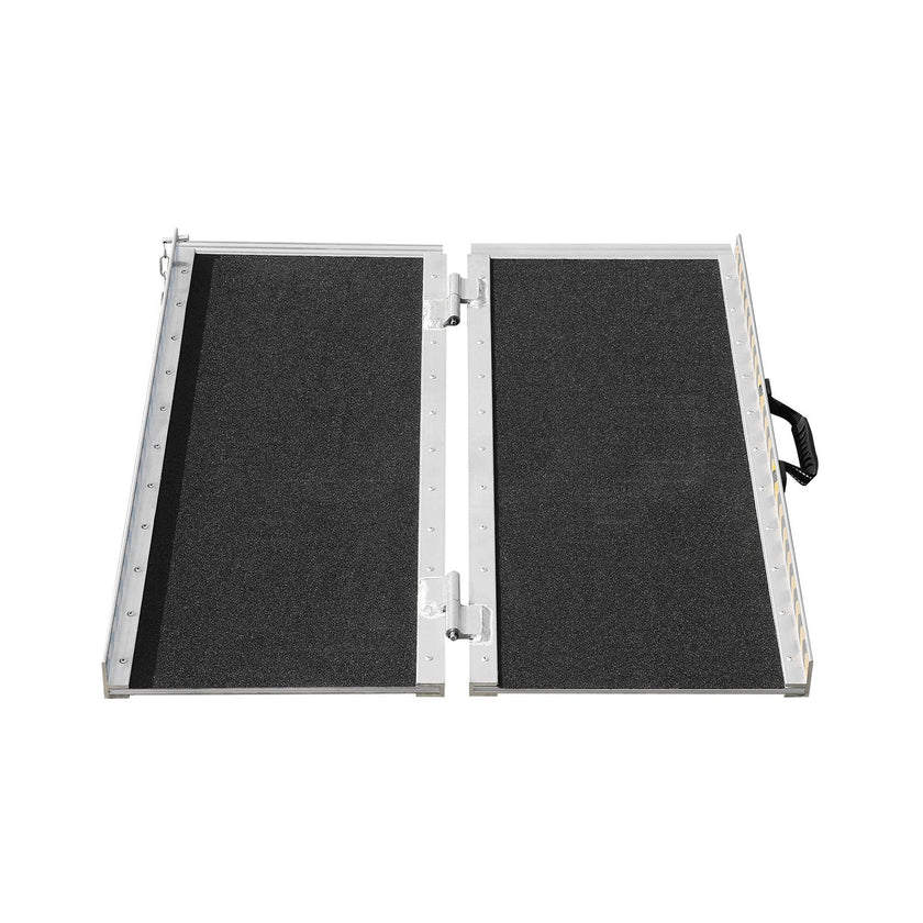 VEVOR Portable Wheelchair Ramp, 3 ft 800 lbs Capacity, Non-Slip Aluminum Folding Threshold Ramp, Foldable Mobility Scooter Ramp Wheel Chair Ramp, Handicap Ramp for Home Steps, Stairs, Doorways, Curbs