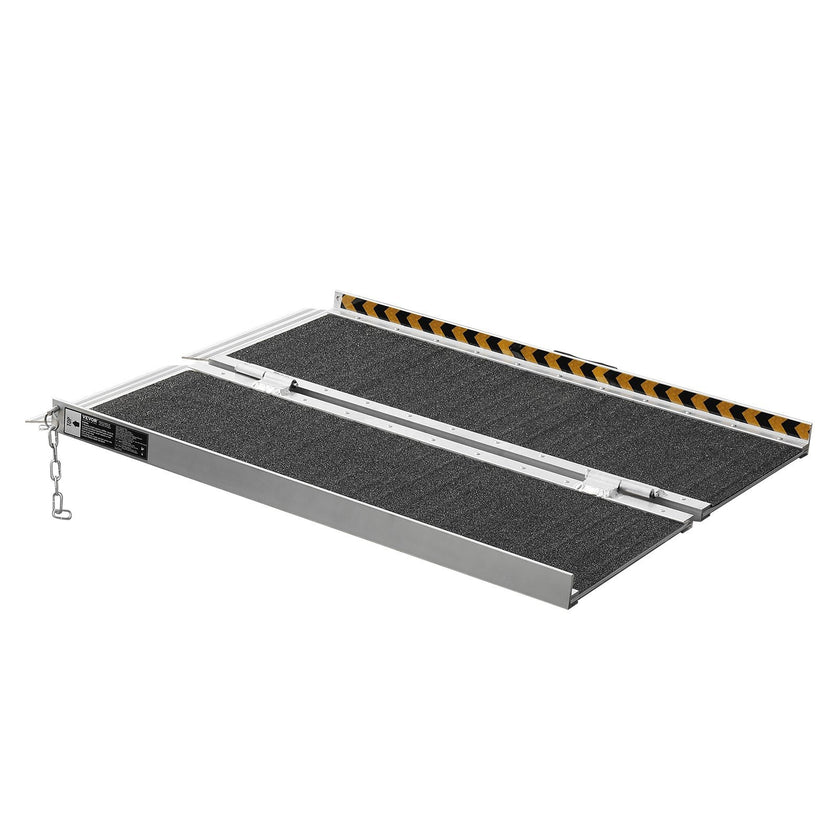 VEVOR Portable Wheelchair Ramp, 3 ft 800 lbs Capacity, Non-Slip Aluminum Folding Threshold Ramp, Foldable Mobility Scooter Ramp Wheel Chair Ramp, Handicap Ramp for Home Steps, Stairs, Doorways, Curbs