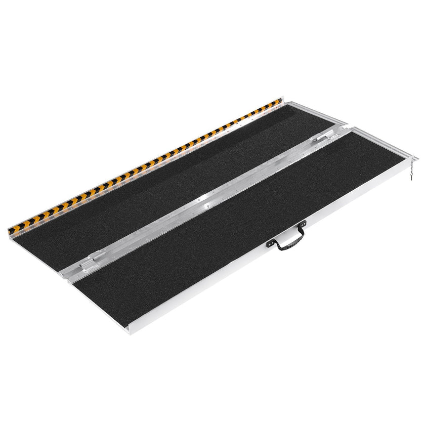 VEVOR Portable Wheelchair Ramp, 6 ft 800 lbs Capacity, Non-Slip Aluminum Folding Threshold Ramp, Foldable Mobility Scooter Ramp Wheel Chair Ramp, Handicap Ramp for Home Steps, Stairs, Doorways, Curbs