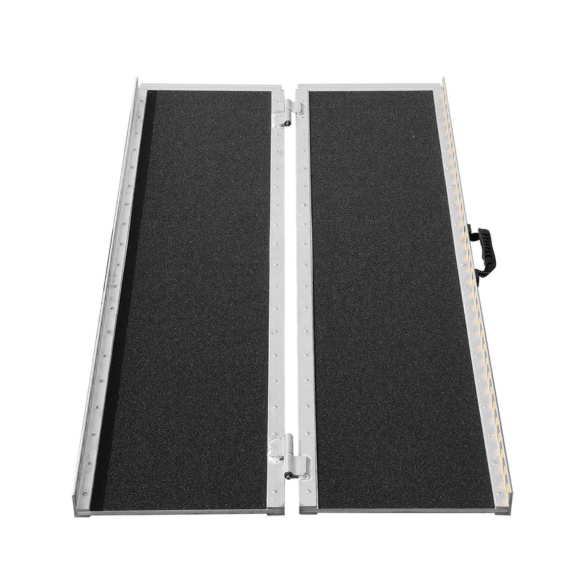 VEVOR Portable Wheelchair Ramp, 6 ft 800 lbs Capacity, Non-Slip Aluminum Folding Threshold Ramp, Foldable Mobility Scooter Ramp Wheel Chair Ramp, Handicap Ramp for Home Steps, Stairs, Doorways, Curbs