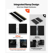 7FT Portable Wheelchair Ramp, Folding Aluminum Handicap Ramp with Non-Slip Surface, 800 lb Capacity