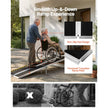 7FT Portable Wheelchair Ramp, Folding Aluminum Handicap Ramp with Non-Slip Surface, 800 lb Capacity