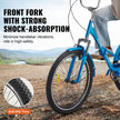 VEVOR Folding Adult Tricycle, 26-Inch Adult Folding Trikes, Carbon Steel 3 Wheel Cruiser Bike with Large Basket & Adjustable Seat, Shopping Picnic Foldable Tricycles for Women, Men, Seniors (Blue)