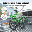 VEVOR Folding Adult Tricycle, 24-Inch 7-Speed Adult Folding Trikes, Carbon Steel 3 Wheel Cruiser Bike with Basket & Adjustable Seat, Shopping Picnic Foldable Tricycles for Women, Men, Seniors (Green)