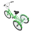 VEVOR Folding Adult Tricycle, 26-Inch 7-Speed Adult Folding Trikes, Carbon Steel 3 Wheel Cruiser Bike with Basket & Adjustable Seat, Shopping Picnic Foldable Tricycles for Women, Men, Seniors (Green)