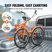 VEVOR Folding Adult Tricycle, 24-Inch Adult Folding Trikes, Lightweight Aluminum Alloy 3 Wheel Cruiser Bike with Large Rear Basket, Shopping Picnic Foldable Tricycles for Adults, Women, Men, Seniors