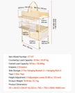 VEVOR Foldable Baby Changing Diaper Station with Side Basket & Hanging Rod Beige