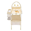 VEVOR Foldable Baby Changing Diaper Station with Side Basket & Hanging Rod Beige