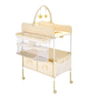 VEVOR Foldable Baby Changing Diaper Station with Side Basket & Hanging Rod Beige
