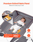 VEVOR Foldable Baby Changing Diaper Station with Side Basket & Wheels Dark Gray