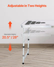 8 Foot Portable Beer Pong Table – Folding Tailgate Table with Cup Holes, Dry Erase Markers & Carrying Handles – White
