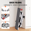 VEVOR Folding Work Platform, 660 lbs Load Capacity, Aluminum Drywall Stool Ladder, Heavy Duty Work Bench w/ Non-Slip Feet, Ideal for Washing Vehicles, Cleaning, Painting, Decorating