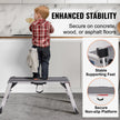 VEVOR Folding Work Platform, 660 lbs Load Capacity, Aluminum Drywall Stool Ladder, Heavy Duty Work Bench w/ Non-Slip Feet, Ideal for Washing Vehicles, Cleaning, Painting, Decorating
