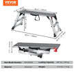 VEVOR Folding Work Platform, 660 lbs Load Capacity, Aluminum Drywall Stool Ladder, Heavy Duty Work Bench w/ Non-Slip Feet, Ideal for Washing Vehicles, Cleaning, Painting, Decorating
