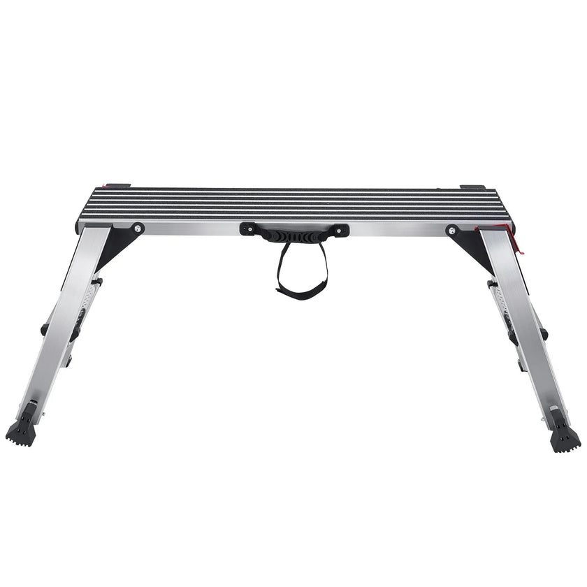 VEVOR Folding Work Platform, 660 lbs Load Capacity, Aluminum Drywall Stool Ladder, Heavy Duty Work Bench w/ Non-Slip Feet, Ideal for Washing Vehicles, Cleaning, Painting, Decorating