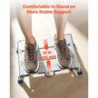 Folding Work Platform – Adjustable Height Aluminum Step Stool & Portable Work Bench, 500 lb Capacity