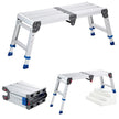 Folding Work Platform – Adjustable Height Aluminum Step Stool & Portable Work Bench, 500 lb Capacity