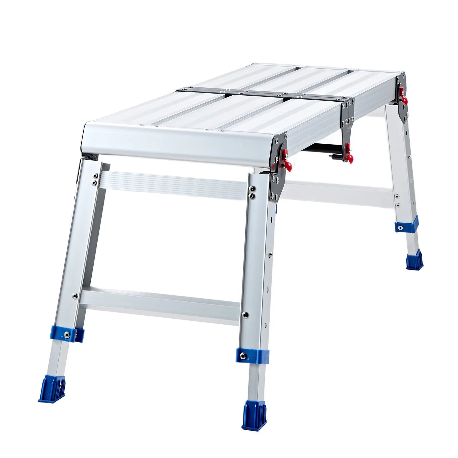 Folding Work Platform – Adjustable Height Aluminum Step Stool & Portable Work Bench, 500 lb Capacity
