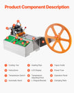 VEVOR Automatic Webbing Cutting Machine Hot and Cold Ribbon Shoelaces Cutter