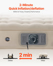 VEVOR Air Mattress with Frame & Built-in Pump 1 Person Inflatable Mattress 300lb