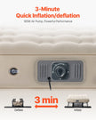 VEVOR Air Mattress with Frame & Pump 2 Person Inflatable Camping Cot 600lbs