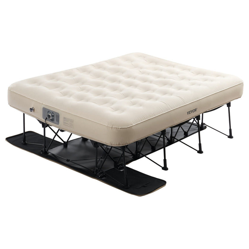 VEVOR Air Mattress with Frame & Pump 2 Person Inflatable Camping Cot 600lbs