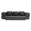 VEVOR Folding Sofa Bed 3-in-1 Foldable Couch Bed with 3 Pillows Dark Grey Twin