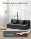 VEVOR Folding Sofa Bed 3-in-1 Foldable Couch Bed with 2 Pillows Dark Grey Queen