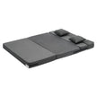 VEVOR Folding Sofa Bed 3-in-1 Foldable Couch Bed with 2 Pillows Dark Grey Queen