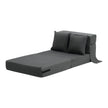 VEVOR Folding Sofa Bed 3-in-1 Foldable Couch Bed with 2 Pillows Dark Grey Single